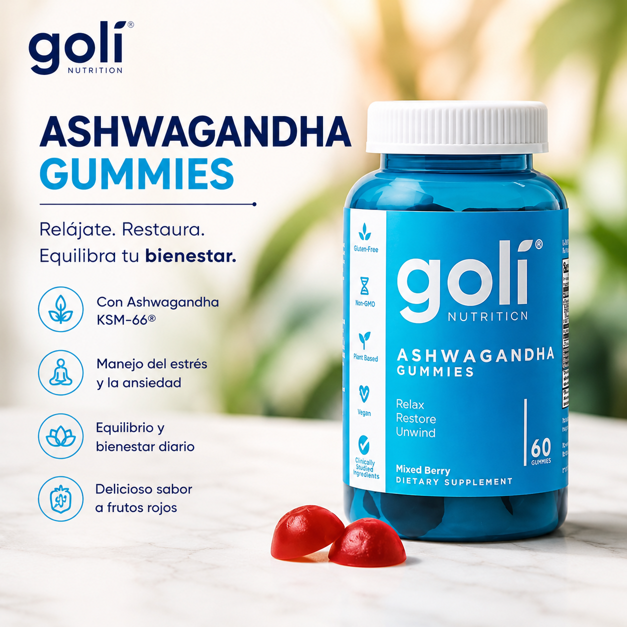 Goli Ashwagandha Gummies: Bienestar, Equilibrio y Relajación