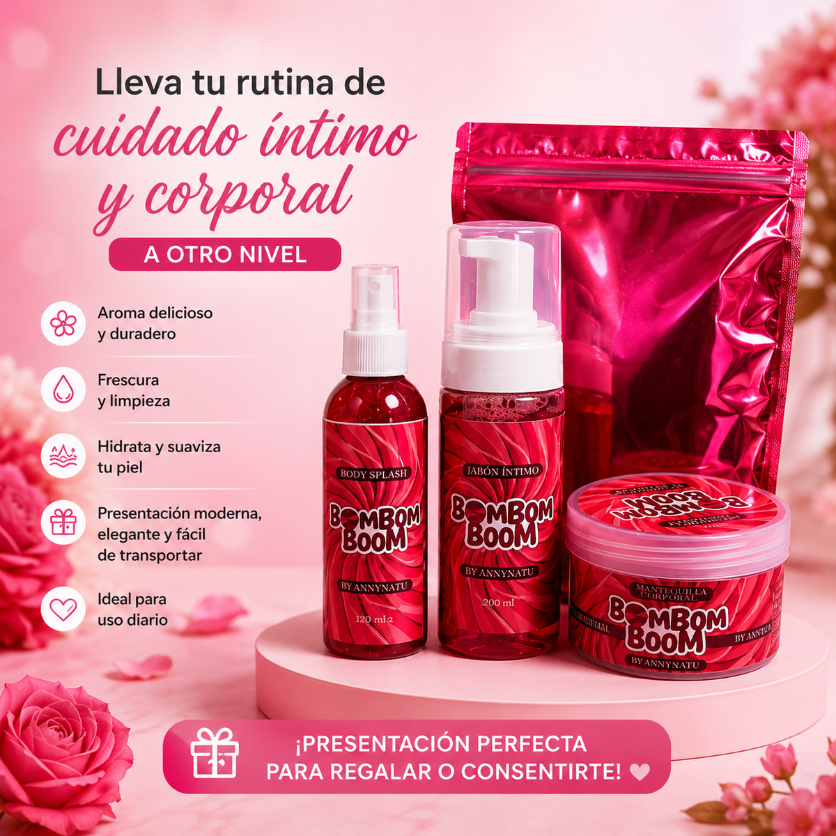 Kit Bom Bom Bum + 1 Producto Sorpresa: Frescura, limpieza e hidratación diaria